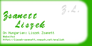zsanett liszek business card